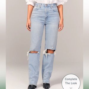 Abercrombie Curve Love Ultra High Rise 90s Straight Jeans